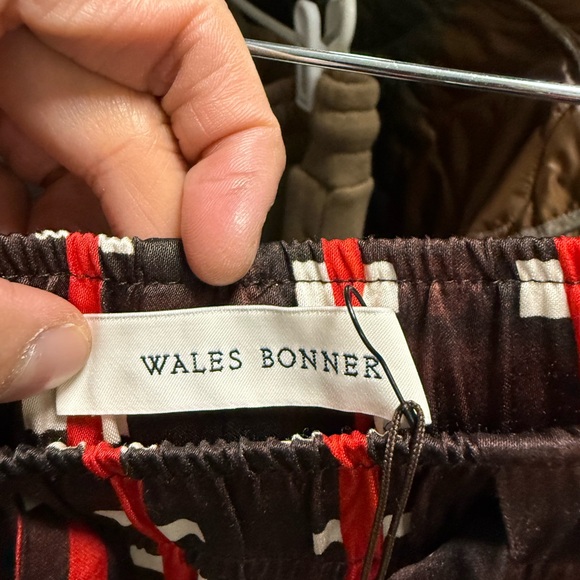 Wales Bonner Brown and Red Patterned Joggers - Picture 5 of 9